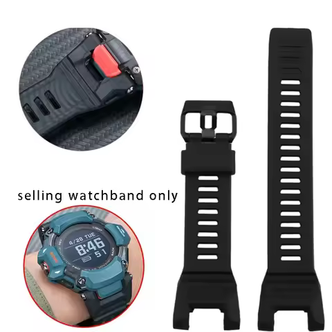 Notched rubber watch strap for Casio GBD-H2000 series mountaineering sports silicone watchband 3515 