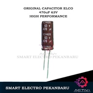 ORIGINAL ELCO CAPACITOR 470uF 63V ELKO CAPACITOR 470 uF 63V Elco Capacitor Elko Capacitor 63VOLT 63 