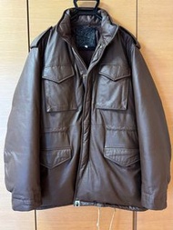 特價！限時優惠！元祖初代 Nigo,原裝日本🇯🇵A Bathing Ape 木村拓哉 M65 Leather Down Jacket 羽絨皮褸外套