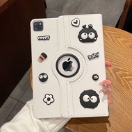 Cute Cartoon Briquette Rotating 360 Leather Flip tablet Cover For iPad 11 2025 10 9 8 7 Gen Air 2 3 