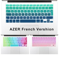 Gradient Color Silicone EU French AZERTY Spanish US English Keyboard Cover Skin For Macbook Pro 13" 15" Air 13"A1466 A1502 A1398 Basic Keyboards