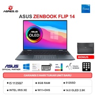 LAPTOP ASUS ZENBOOK FLIP 14 OLED UP5401EA TOUCH INTEL CORE I5 1135G7 RAM 8GB MEMORI 512SSD IRISXE OS W11+FREE OFFICE OHS LAYAR 14 INCH 2.8K 90HZ 2IN1 NPAD FP PEN BARU ORI RESMI