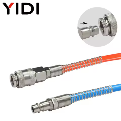 EU Pneumatic Air Hose Quick Release Air Couplings with Spring Fitting Fittings Connector Tube Couple