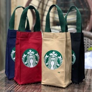 Starbucks Canvas Water Bottle Bag Thermos Tumbler Mug Tote Bag