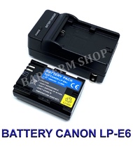 (Saving Set 1+1) LP-E6 / LPE6 / LP-E6N / LPE6N Camera Battery and Charger for Canon รหัสแบต LP-E6 / LPE6 / LP-E6N / LPE6N แบตเตอรี่และแท่นชาร์จสำหรับกล้องแคนนอน EOS 5D,5D MK II,5D MK III,6D,60D,7D,70D,80D,5DSR,EOS R BY BARRERM SHOP