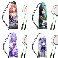 Yuanshen Anime Badminton Racket Bag Ganyu Engraved Quiet Personality Badminton Racket Ganshen Co-Branded Badminton Bag One-Shoulder Ganshen Anime Badminton Racket Bag Ganyu Engraved Quiet Personality Badminton Racket Ganshen Co-Branded Badminton Bag One @