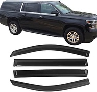 IKON MOTORSPORTS Tape On External Window Visor, Compatible with 2015-2020 Cadillac Escalade ESV Chev
