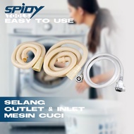 Spidy Selang Outlet 1,5M 2M dan Inlet 1,5M Untuk Aksesoris Mesin Cuci