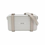Dior Rimowa聯名款牛皮字母Logo單肩包