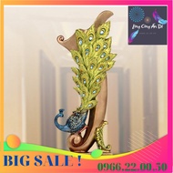 Beautiful peacock feather vase