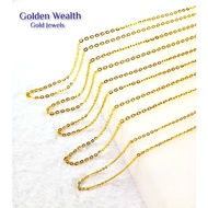 916 Solid Gold Chain Rantai Leher Padu Polo Emas 916 实心金链🌈