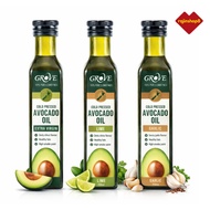 Grove Avocado Oil 250ml | Extra Virgin | Garlic | Lime | Cold Pressed | High Smoke Point | Cooking O
