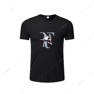 Summer Comfort T-Shirt Men Federer Tennis Sports Style 100% Premium Cotton Oversize Short Sleeve Cas