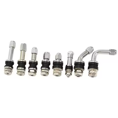4pc Universal Bolt in Tire tyre Valve Stems Chrome Metal High Pressure Flush clamp in 45/90 DEGREE A