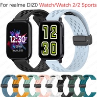 Magnetic clasp Strap For Realme DlZO Watch/Watch 2/Watch 2 Sports Breathable Soft Silicone Replacement Watch Band