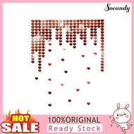 [SINI]  100Pcs 3D Love Mirror Effect Heart Shaped Wall Sticker Decal Home Decor Art DIY