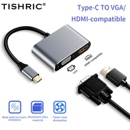 2 in1 Type-C USB 3.1 To HDTV HDMI /VGA USB PD Charging Type C Female Converter Cable Adapter HDMI Port 4K For PC TV