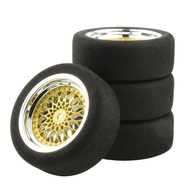 4Pcs 68mm 3/6/9 degrees hub flat running sponge tire RC tire professional racing unlimited For 1/10 