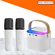 ZOWOKI Speaker Bluetooth Karaoke 2 Mic 1 Set Mini Speaker Portable With Mic Bluetooth  PlayerMP3