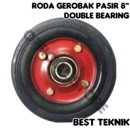 8" Double Bearing Sand Cart Wheels / Trolley Wheels