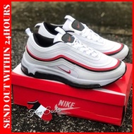 (SIZE 41-45) NIKE AIRMAX 97 WHITE RED BLACK READY STOCK FREE SOCKS