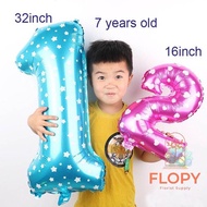 40cm Number Foil Balloon 16-inch Number Foil Balloon/