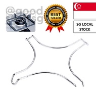 [SG FREE 🚚] Chrome Plated Metal Stove Top Coffee Maker Pot Trivet Stand Gas Cooker Hob