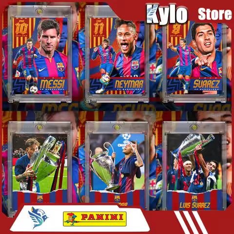 Original Messi Neymar Luis Suarez Football Star Cards Gift Collection Card Card Brick Protection Hig