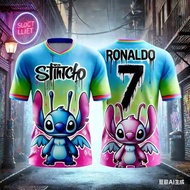 3D Printed Graffiti Football Jersey Ronaldo No. 7 Football Jersey Training Dress Breathable Oversize