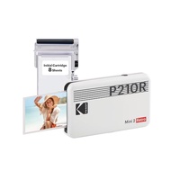 KODAK Mini 2 Retro 4Pass Portable Photo Printer (2.1x3.4 inches) + 8 Sheets, White