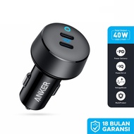 Anker PowerDrive III Duo USB-C Car Charger fast charging 40w 2-port each 20W power IQ 3.0 Type C - A