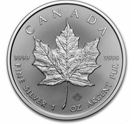 Canada 1 oz Silver Maple Leaf 2024 2023 2022  (with capsule)