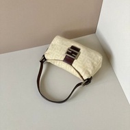 【特選貨品】中古二手Fendi米白色老花腋下側背揹單肩小包手袋