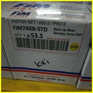 ✌ ❖ ☪ Piston piston piston kit set bore up FIM 74XB Size 53.5 54 54.5 55 56mm pen pin 13mm