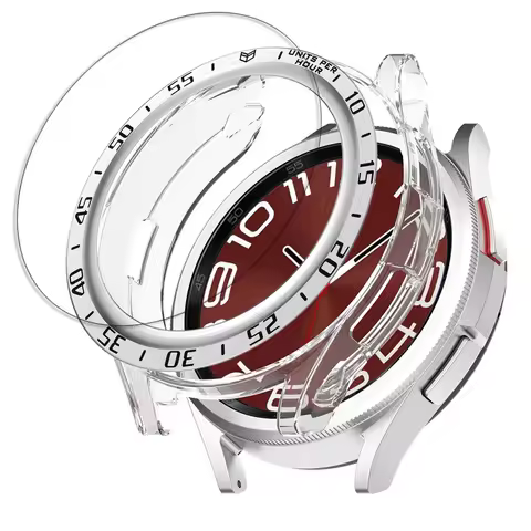 for Samsung Galaxy Watch 6 Classic Screen Protector Case 47mm 43mm TPU Bumper Face Cover Set for Gal