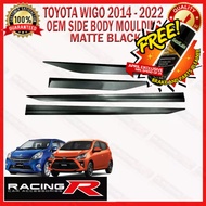 Toyota Wigo 2014 to 2022 OEM Side Body Moulding Black 2015 2016 2017 2018 2019 2020 2021 ( Car Acces