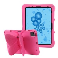 Others - 適用iPad Pro11 2018-2022 11" 蝴蝶矽膠 EVA 可旋轉支架保護套 防震保護套 玫紅