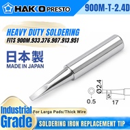 HAKKO 900M-T-2.4D Replacement Solder Tip for 900M.933.376.907.913.951 - Japan Quality