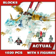 1020pcs Ninjago Zane's Ice Dragon Creature Temple Skeleton Bone Warrior 11158 Building Block Toys Co