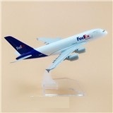 A380 Fedex Static Plane Model 16cm