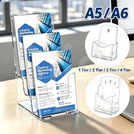 A5/A6 Acrylic Flyer Brochure Rack Card Display 1/2/3/4Tier Display Stand Magazine Holder Clear Stand
