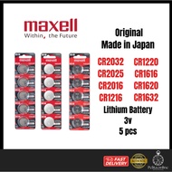 Maxell Battery CR2032 CR2025 CR2016 CR1216 CR1220 CR1616 Japan 3V Battery
