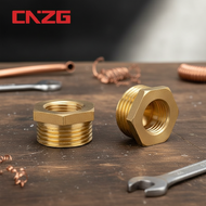 Brass Pipe Connector BSP 1/8 1/4 3/8 1/2 3/4 G1 Male to Female Thread Reducing Bushing for Oil, Gas,