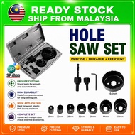 Hole Saw Set 19mm–64mm | Woodworking Hole Cutter Kit with Hex Wrench Key | Round Hole Saw Drill Bit 