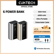 CUKTECH Mini 55W 6000mAh Power Bank Fastcharging Powerbank PD3.0 Digtal Display—— 6 Power Bank