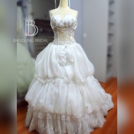 Gaun Pengantin Second / Preloved Wedding Gown with Transparent Bodice