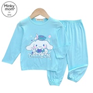 Bộ dài tay thun lạnh Natuco in hình Kuromi Melody Cinamon dễ thương cho bé gái 7- 28 kg TD-007