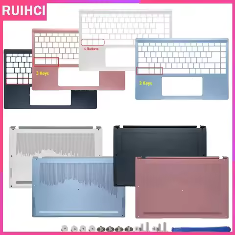 Replace Cover For MSI Prestige 14 P14 A11SB A11SC MS-14C1 14C2 14C4 Palmrest Upper Top Case Lower Bo