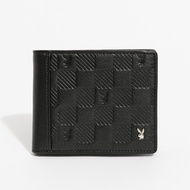 PLAYBOY 包包【永和維娜】皮夾 上翻 短夾 Checkerboard系列 黑色 