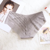 bjm1_ty4gb Traceless underpants women's ice silk low waist sexy gauze ultra thin one piece Japanese 